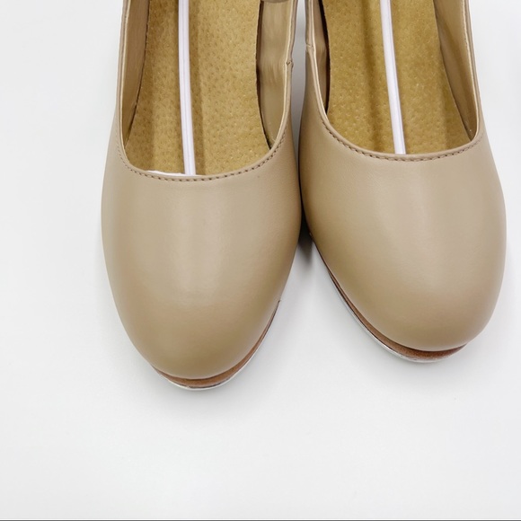 8.5W 8.5 WIDE Capezio # 657 Manhattan Xtreme Caramel Leather Tap Dance Shoes - Picture 4 of 14
